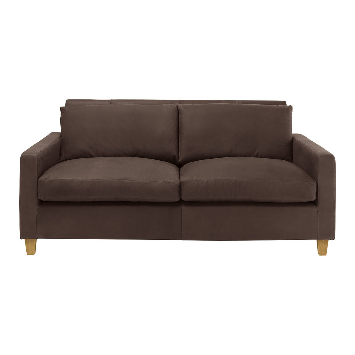 Chester Chocolate Brown Luxury Leather 2 Seater Sofa, Dark Brown – image 1