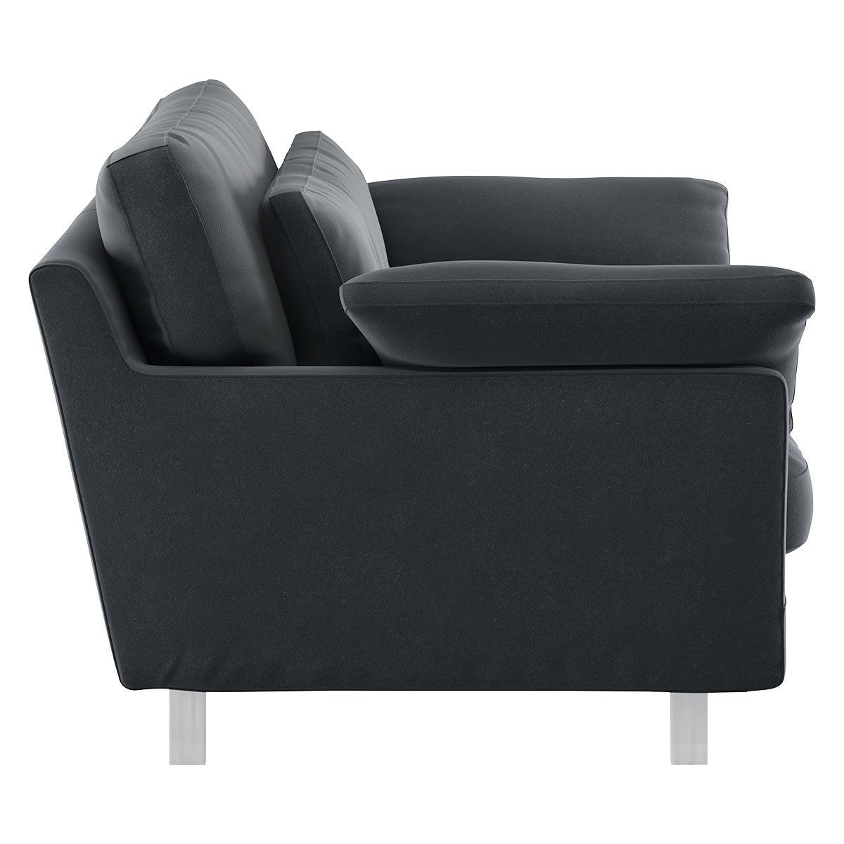 Cuscino Dark Grey Velvet Compact Sofa, Grey – image 4