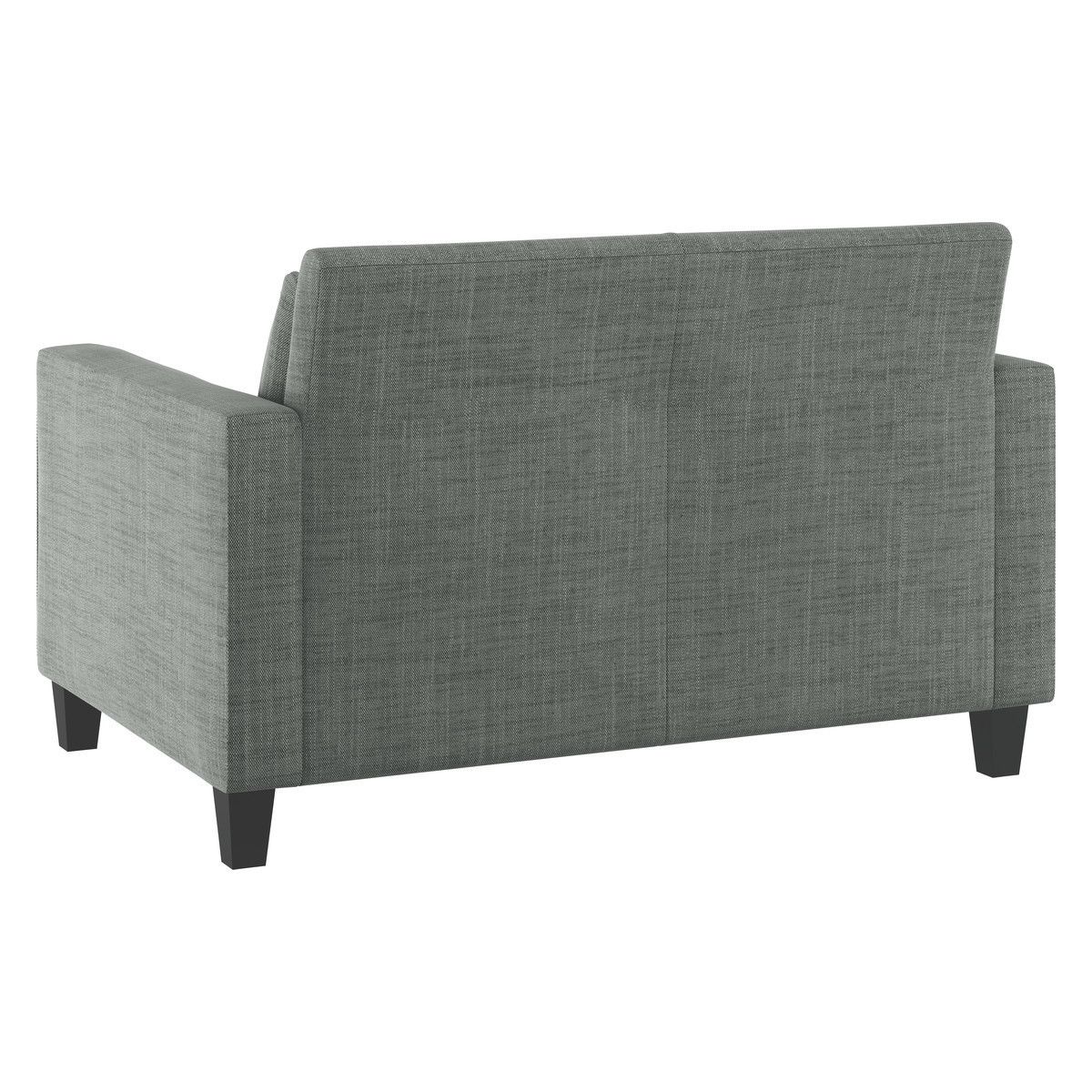 Chester Grey Italian Woven Compact Sofa, Dark Stained Feet, Grey – image 5