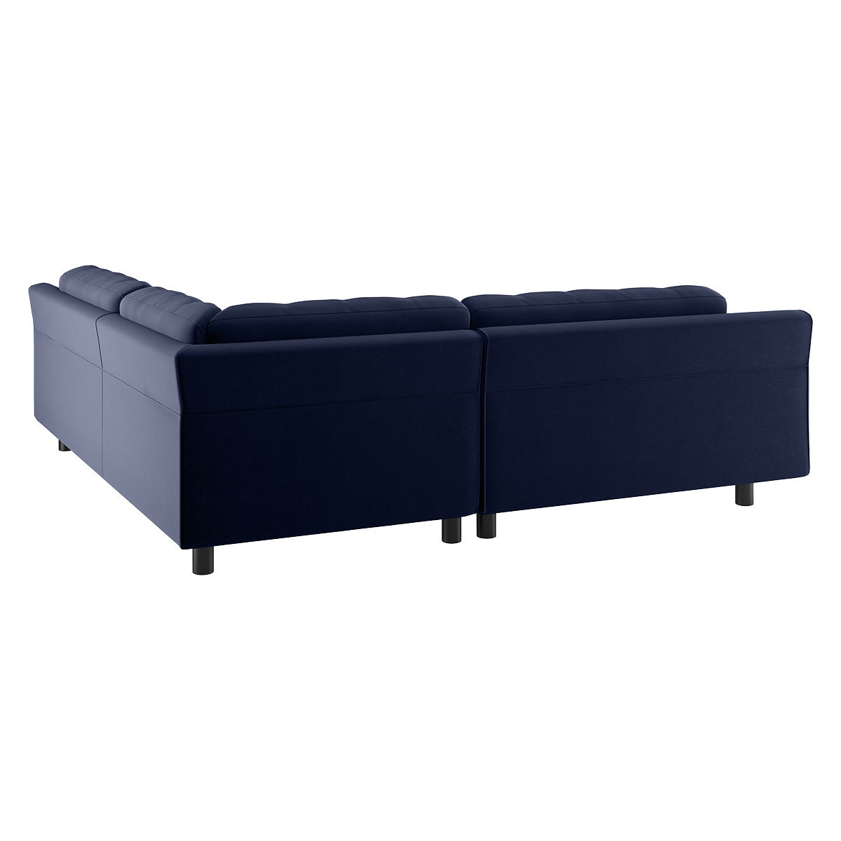 Hendricks Dark Blue Velvet FaBric Small Left-Hand Corner Sofa, Dark Blue – image 6