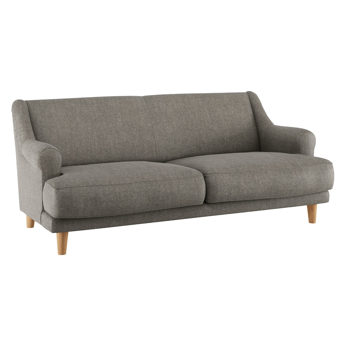 Townsend Natural Woven Stripe Linen 2 Seater Sofa, Linen Stripey – image 4