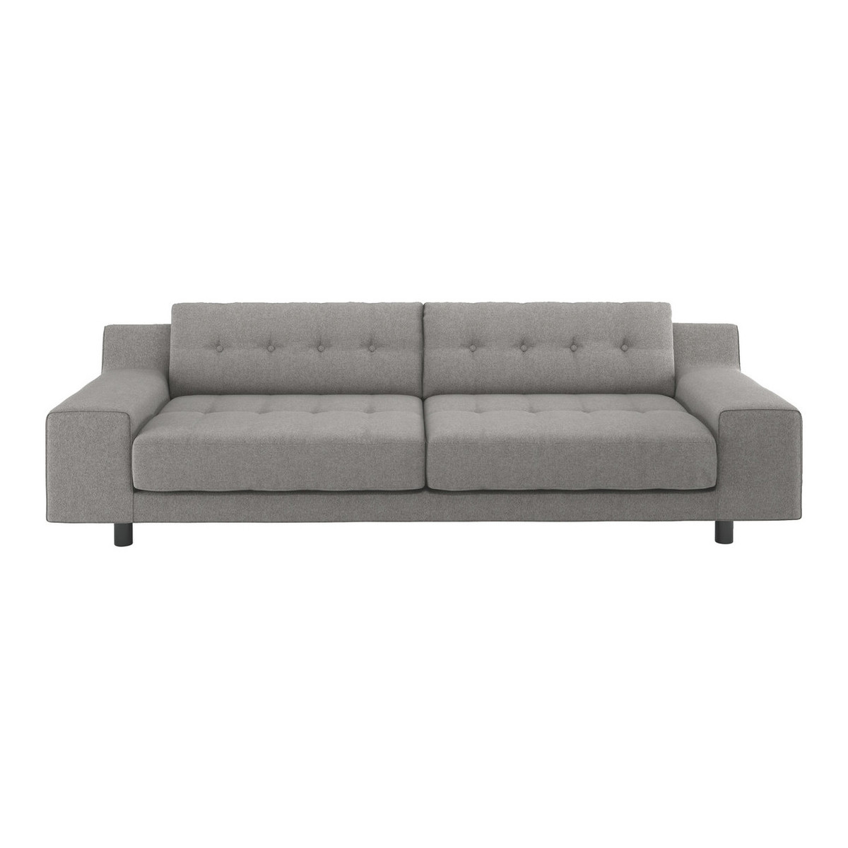 Hendricks Grey Wool 4 Seater Sofa, Grey – image 1