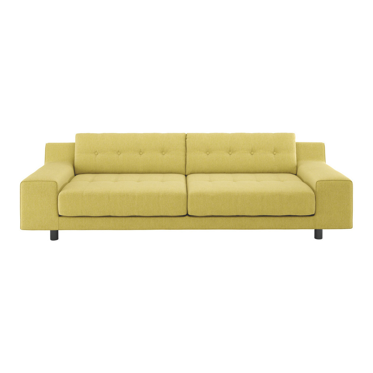 Hendricks Saffron Yellow FaBric 4 Seater Sofa, Saffron Yellow – image 1
