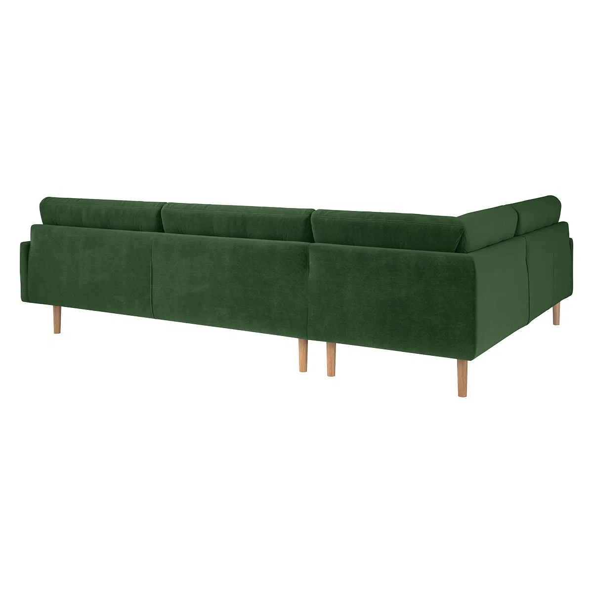 Fenner Moss Green Velvet Right-Hand 4 Seater Corner Sofa, Moss Green – image 5