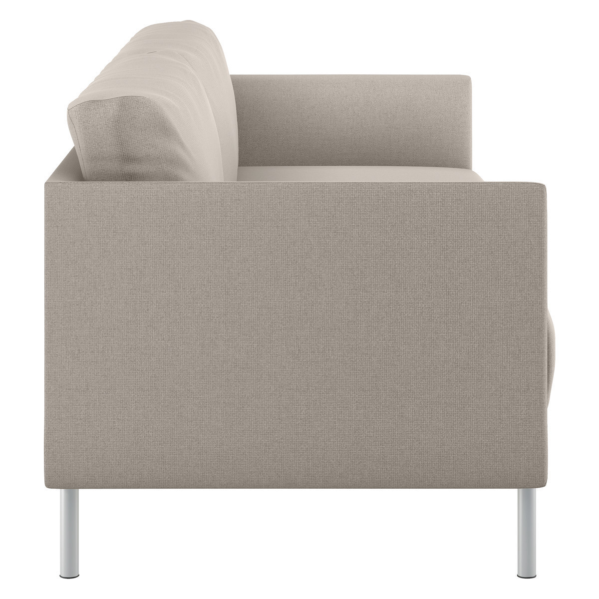 Hyde Natural Textured Woven FaBric 2 Seater Sofa, Metal Leg, Natural – image 4