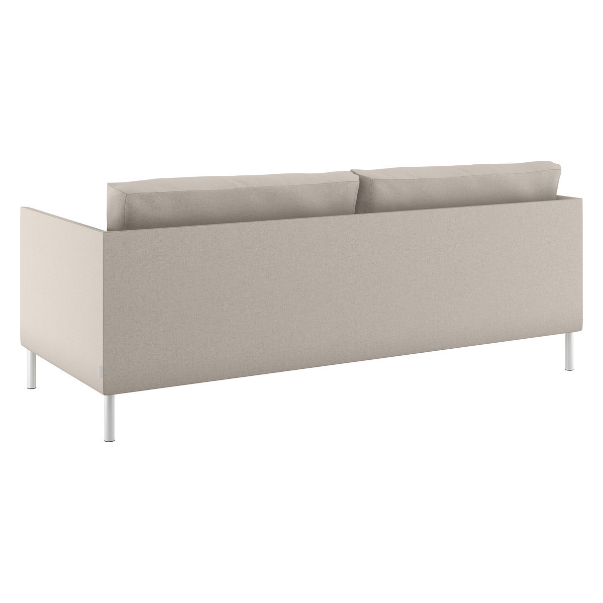 Hyde Natural Textured Woven FaBric 2 Seater Sofa, Metal Leg, Natural – image 5