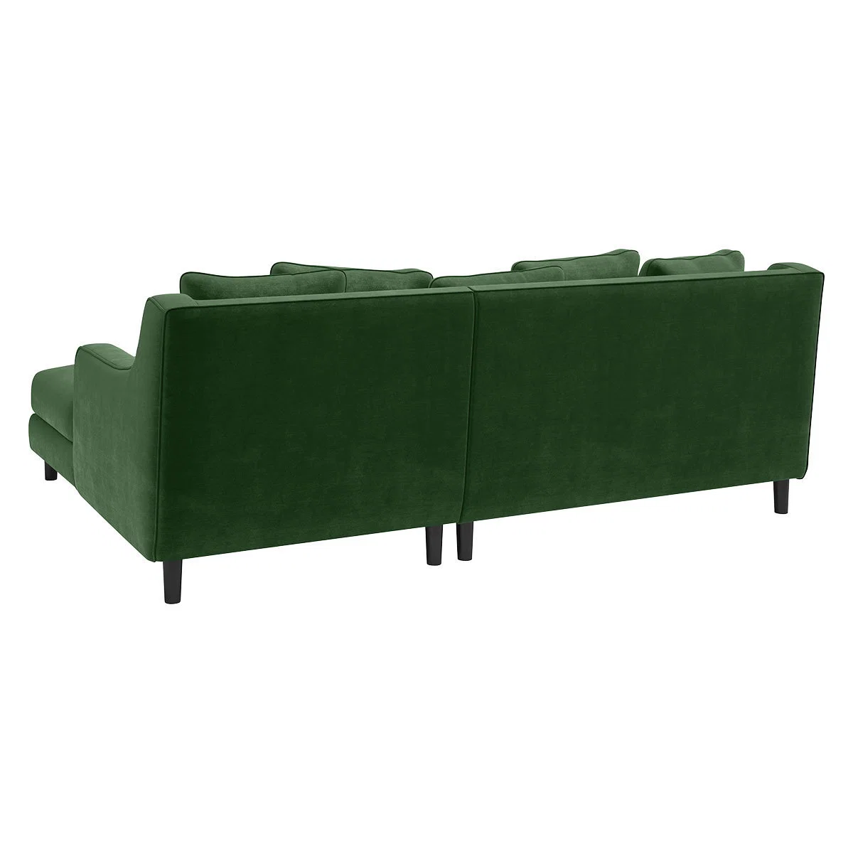 Swift Green Velvet Right Hand Chaise Sofa, Moss Green – image 5
