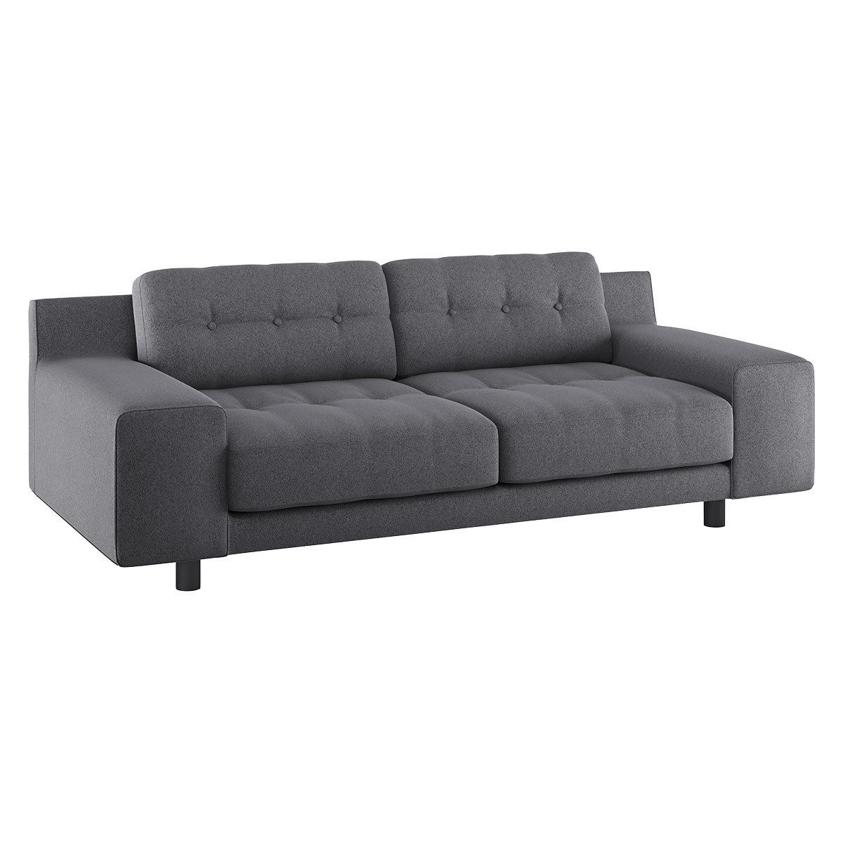 Hendricks Charcoal Grey FaBric 3 Seater Sofa, Charcoal – image 3