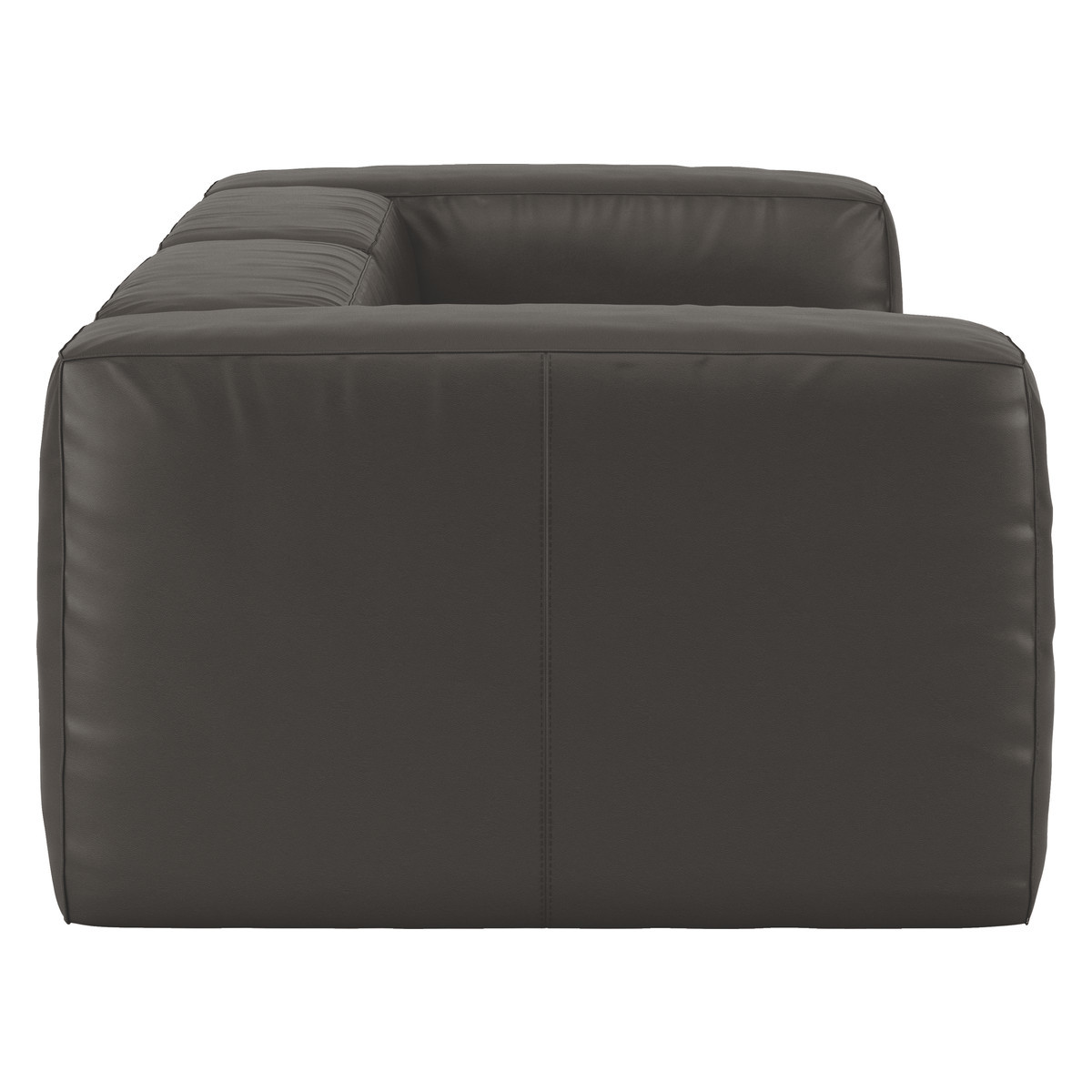 Opollo Brown Leather 3 Seater Sofa, Brown – image 4