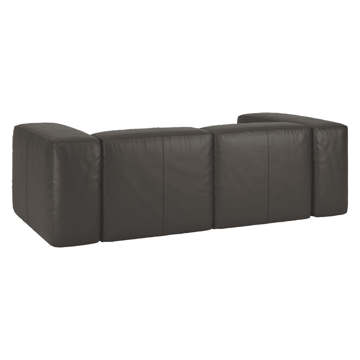 Opollo Brown Leather 3 Seater Sofa, Brown – image 5
