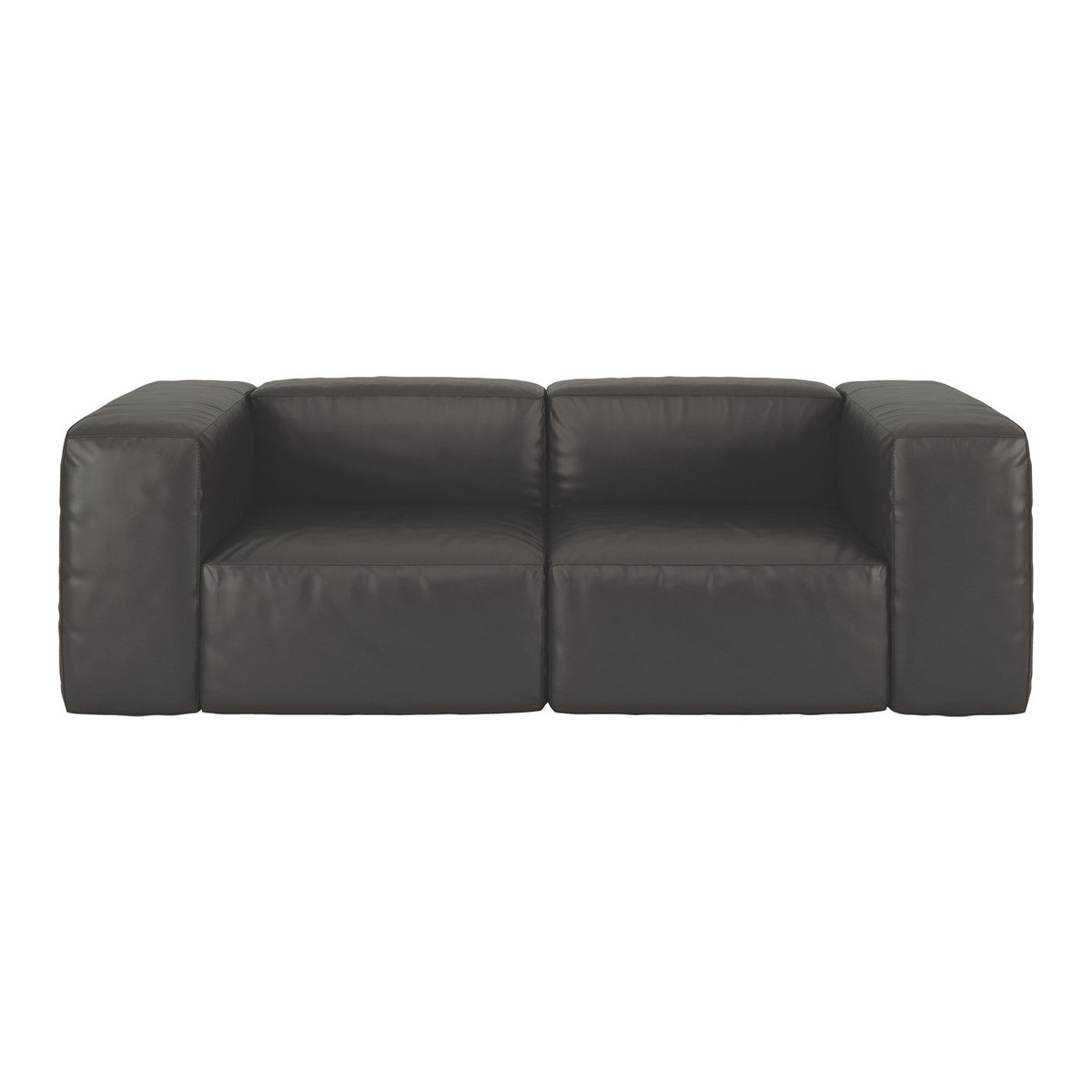 Opollo Brown Leather 3 Seater Sofa, Brown – image 1