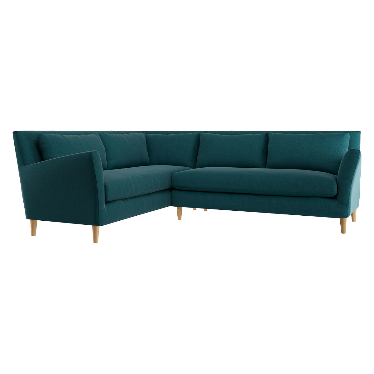 Keele Teal Green Wool Right -Arm Corner Sofa, Green – image 3