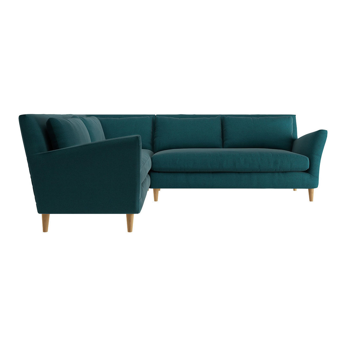Keele Teal Green Wool Right -Arm Corner Sofa, Green – image 1