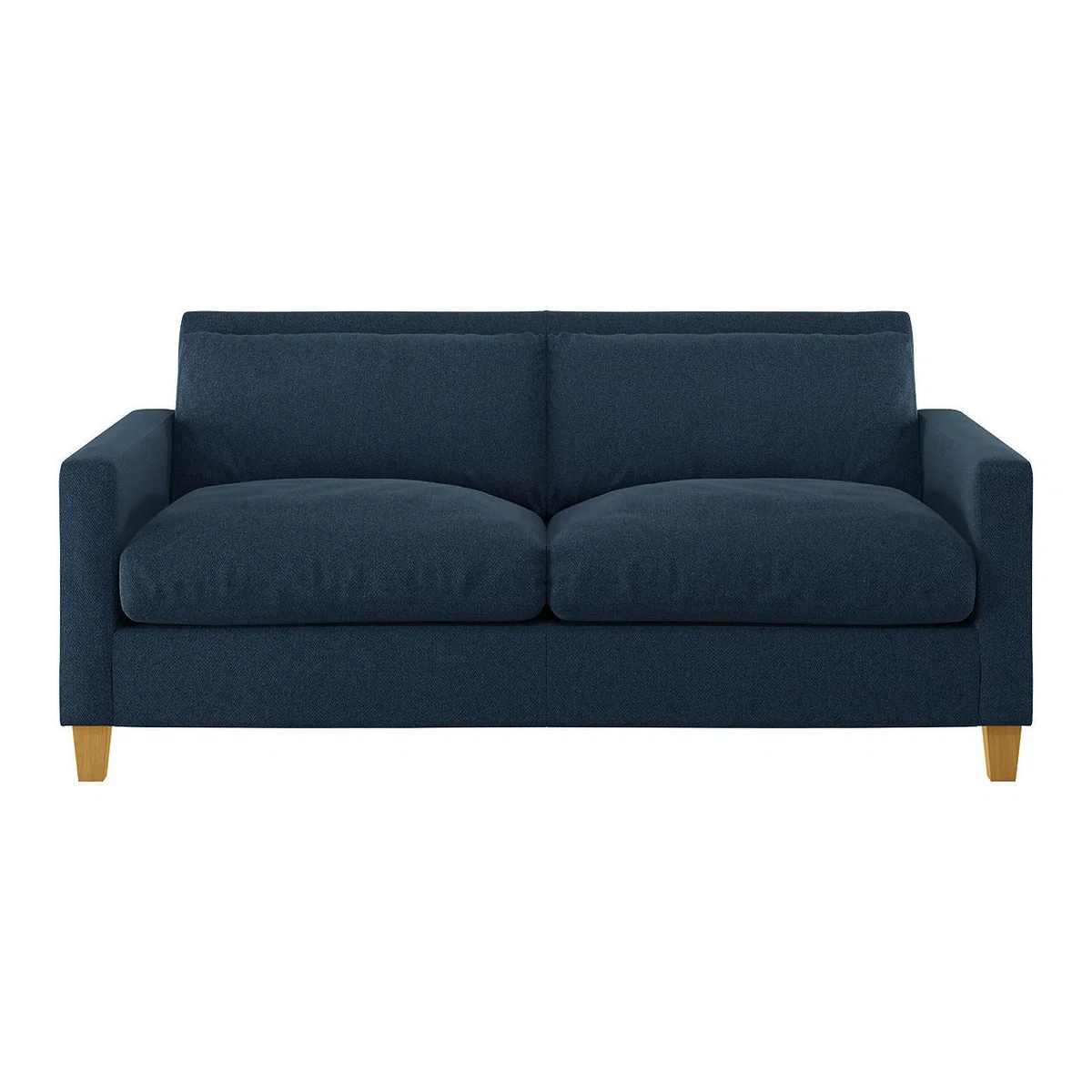 Chester Navy Blue Herringbone Wool Mix 2 Seater Sofa, Navy – image 1