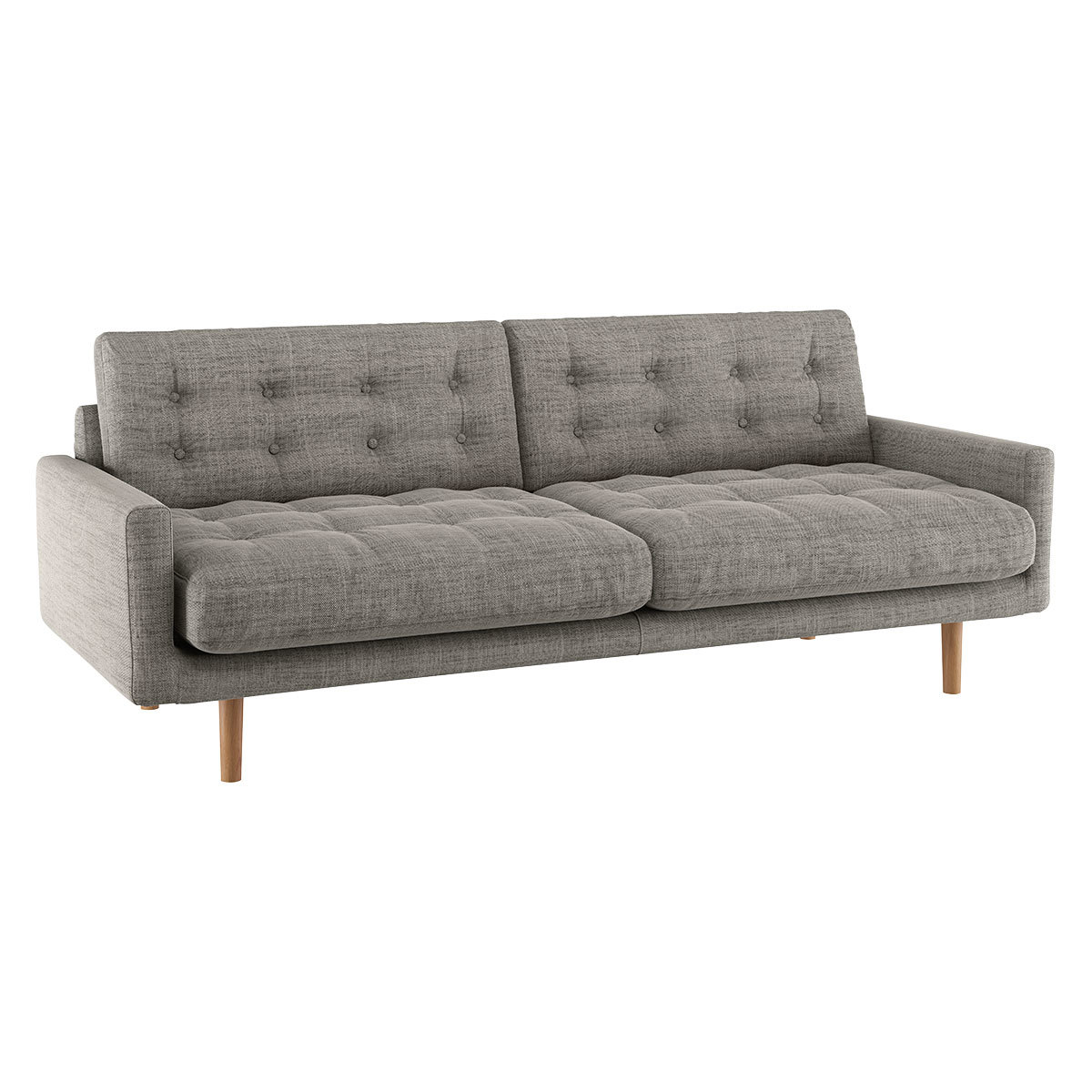 Fenner Black And White Italian Woven FaBric 3 Seater Sofa, Black And White – image 3
