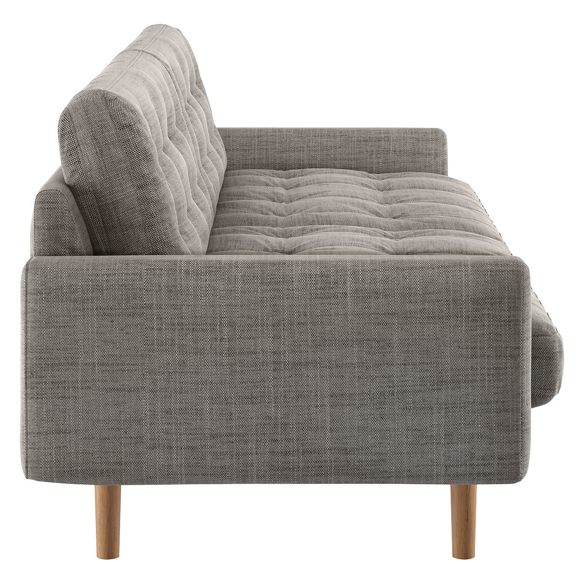 Fenner Black And White Italian Woven FaBric 3 Seater Sofa, Black And White – image 4