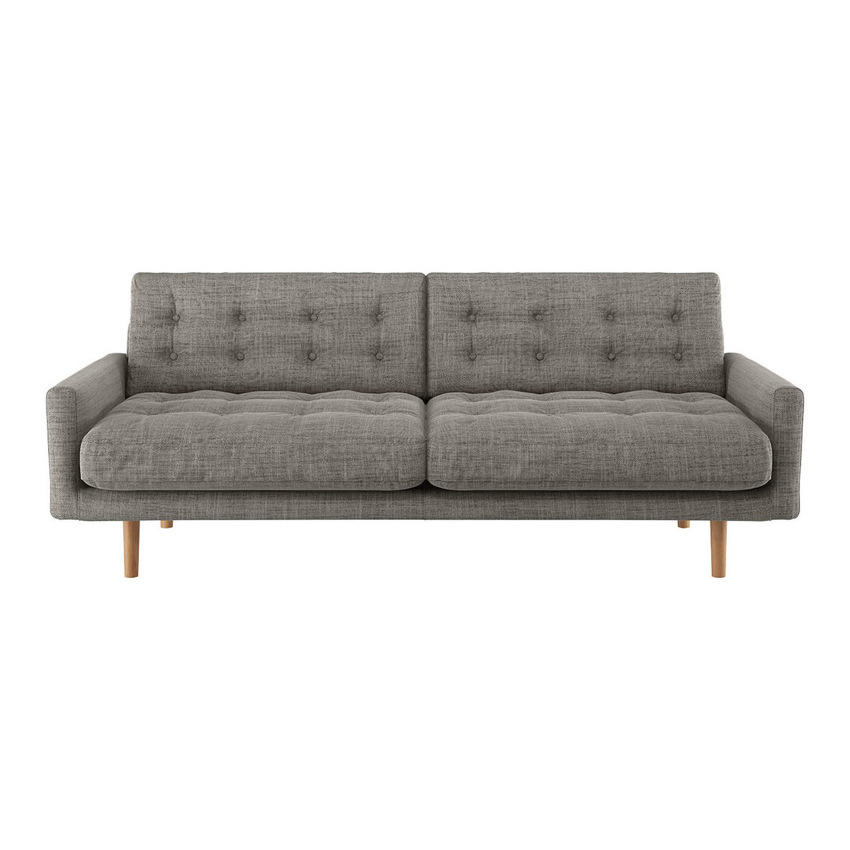 Fenner Black And White Italian Woven FaBric 3 Seater Sofa, Black And White – image 1