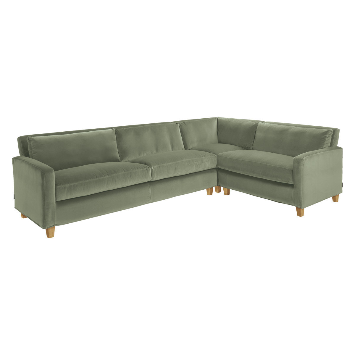 Chester Sage Green Velvet Left-Arm Corner Sofa, Green Green – image 3