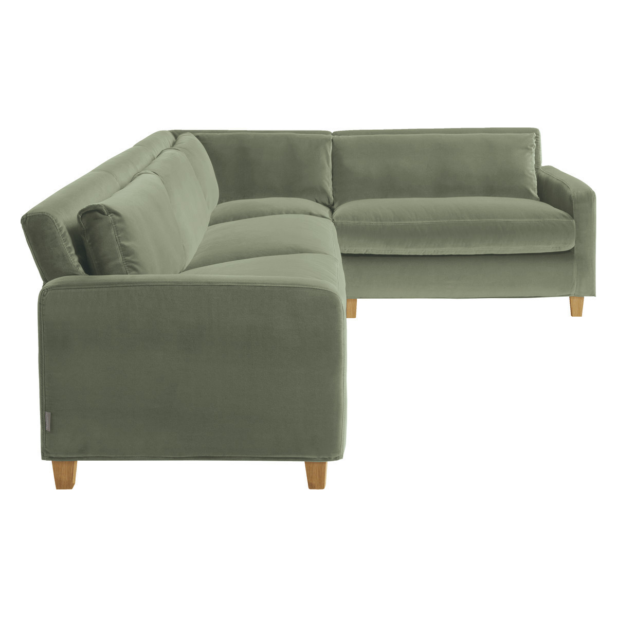 Chester Sage Green Velvet Left-Arm Corner Sofa, Green Green – image 4