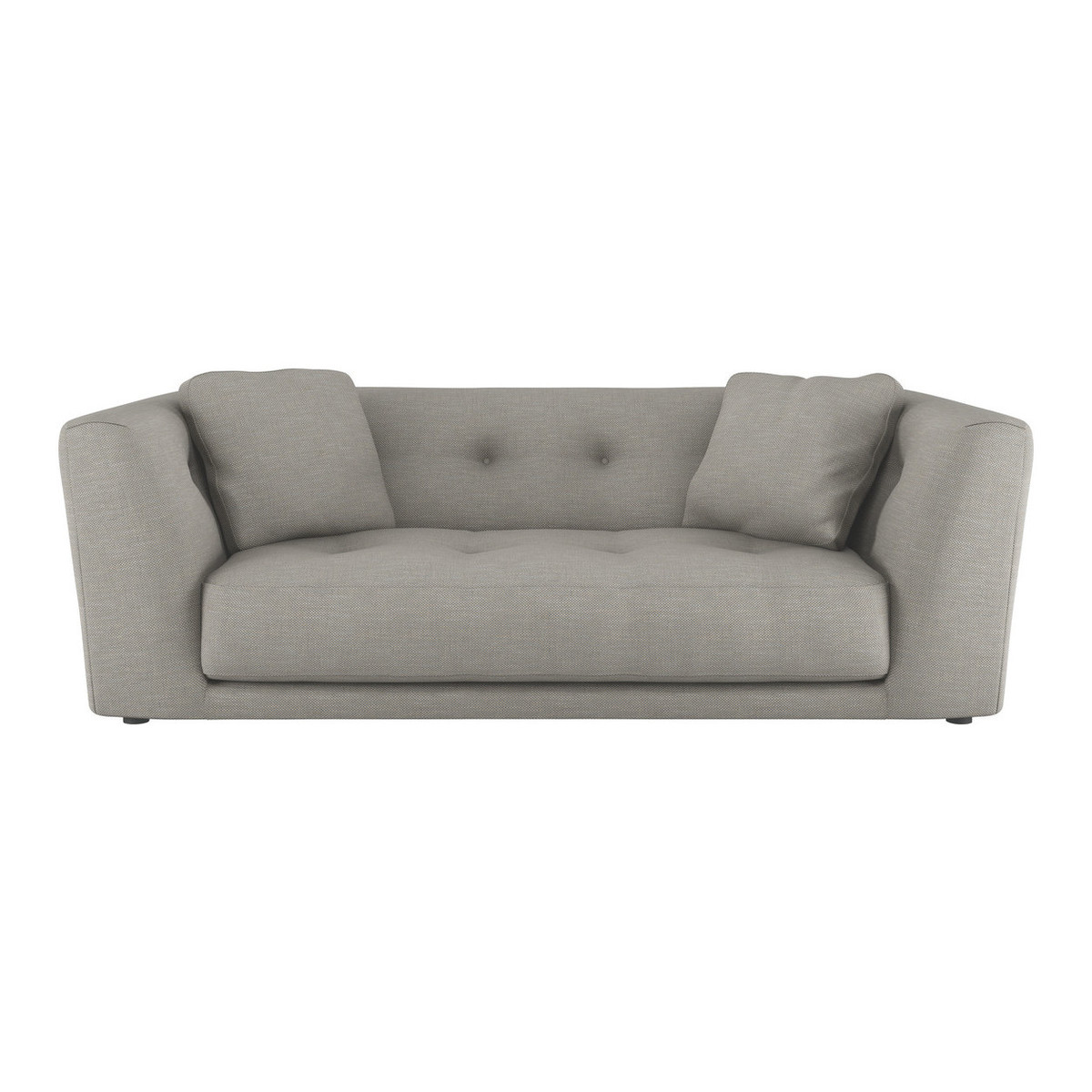 Forde Light Grey Textured FaBric 4 Seat Sofa, Grey – image 1