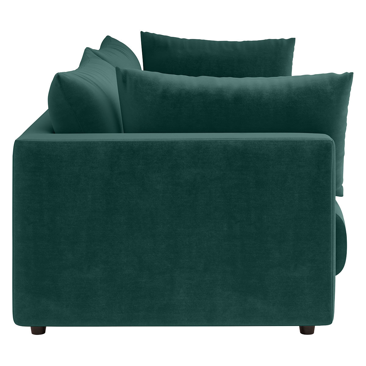 Clemence Emerald Green Velvet 4 Seat Sofa, Green – image 3