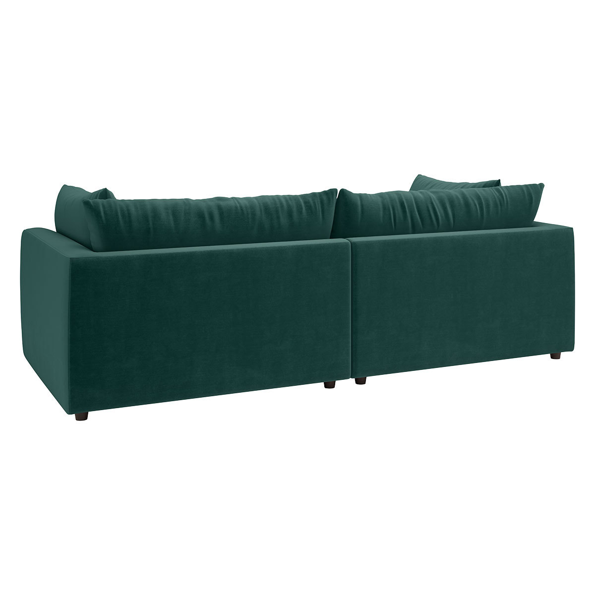 Clemence Emerald Green Velvet 4 Seat Sofa, Green – image 6