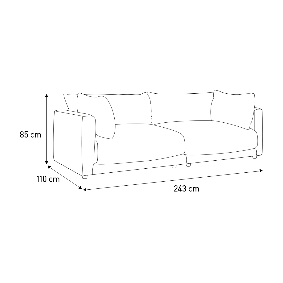 Clemence Emerald Green Velvet 4 Seat Sofa, Green – image 7
