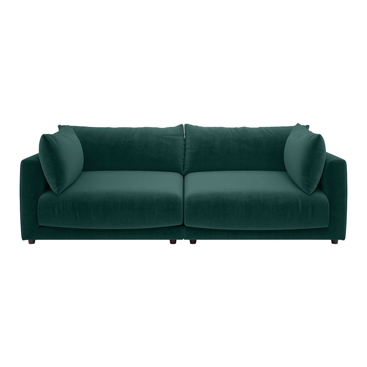 Clemence Emerald Green Velvet 4 Seat Sofa, Green – image 1