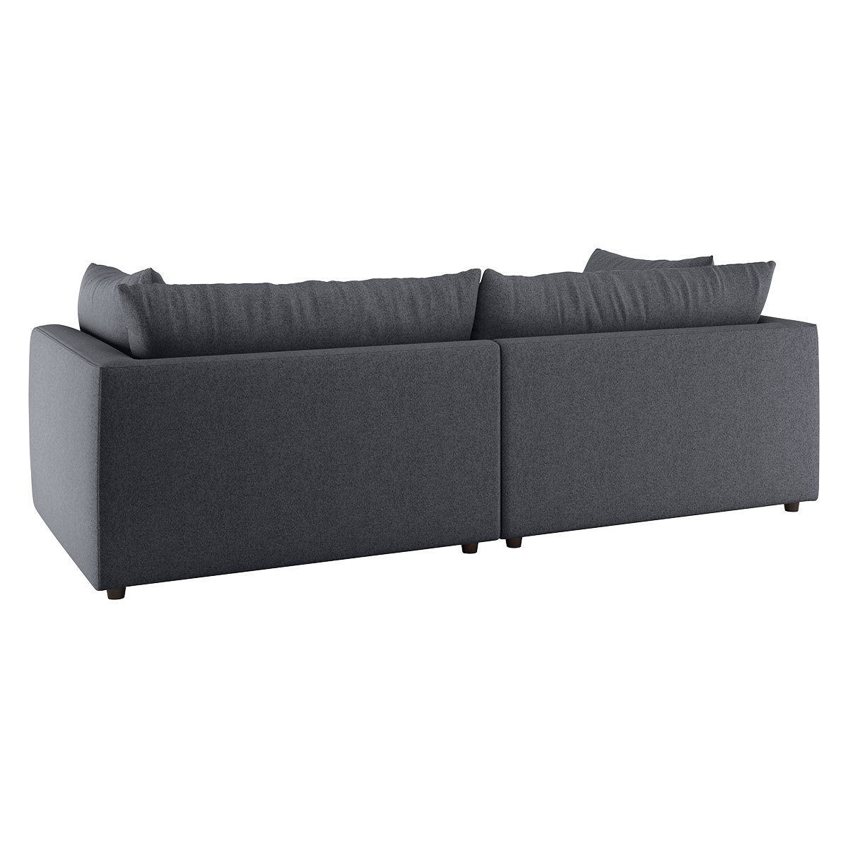 Clemence Charcoal Grey Wool 4 Seat Sofa, Charcoal – image 5