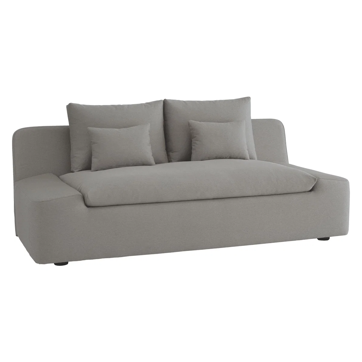 Kasha Grey Acor FaBric 3 Seater Sofa, Grey – image 3