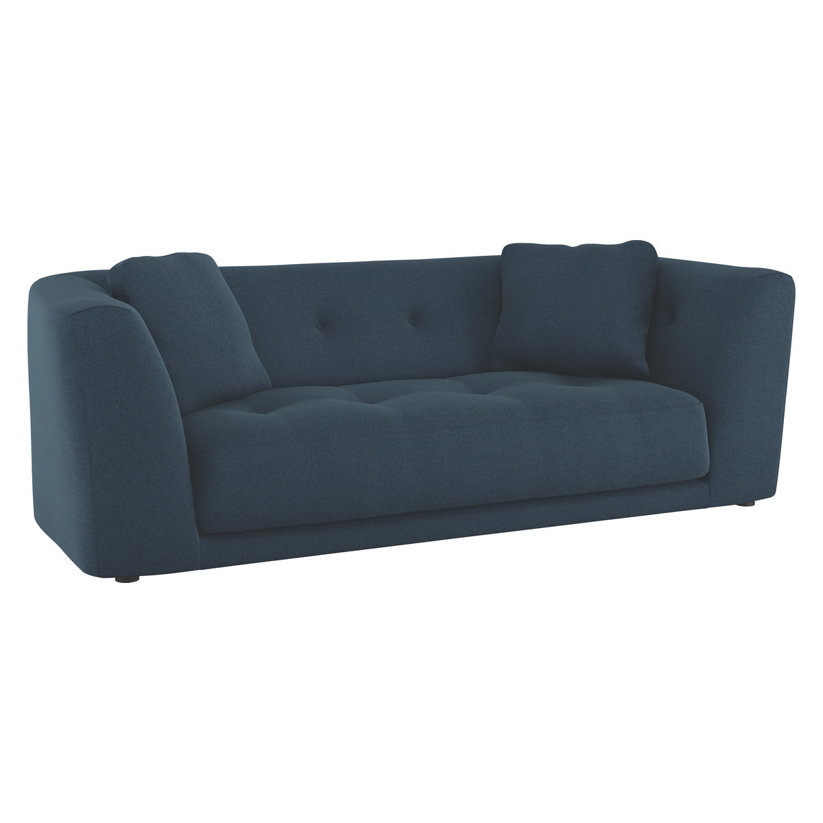 Forde Navy Blue Herringbone Wool Mix 4 Seat Sofa, Navy – image 2
