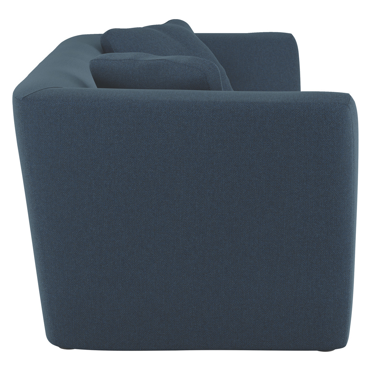 Forde Navy Blue Herringbone Wool Mix 4 Seat Sofa, Navy – image 3