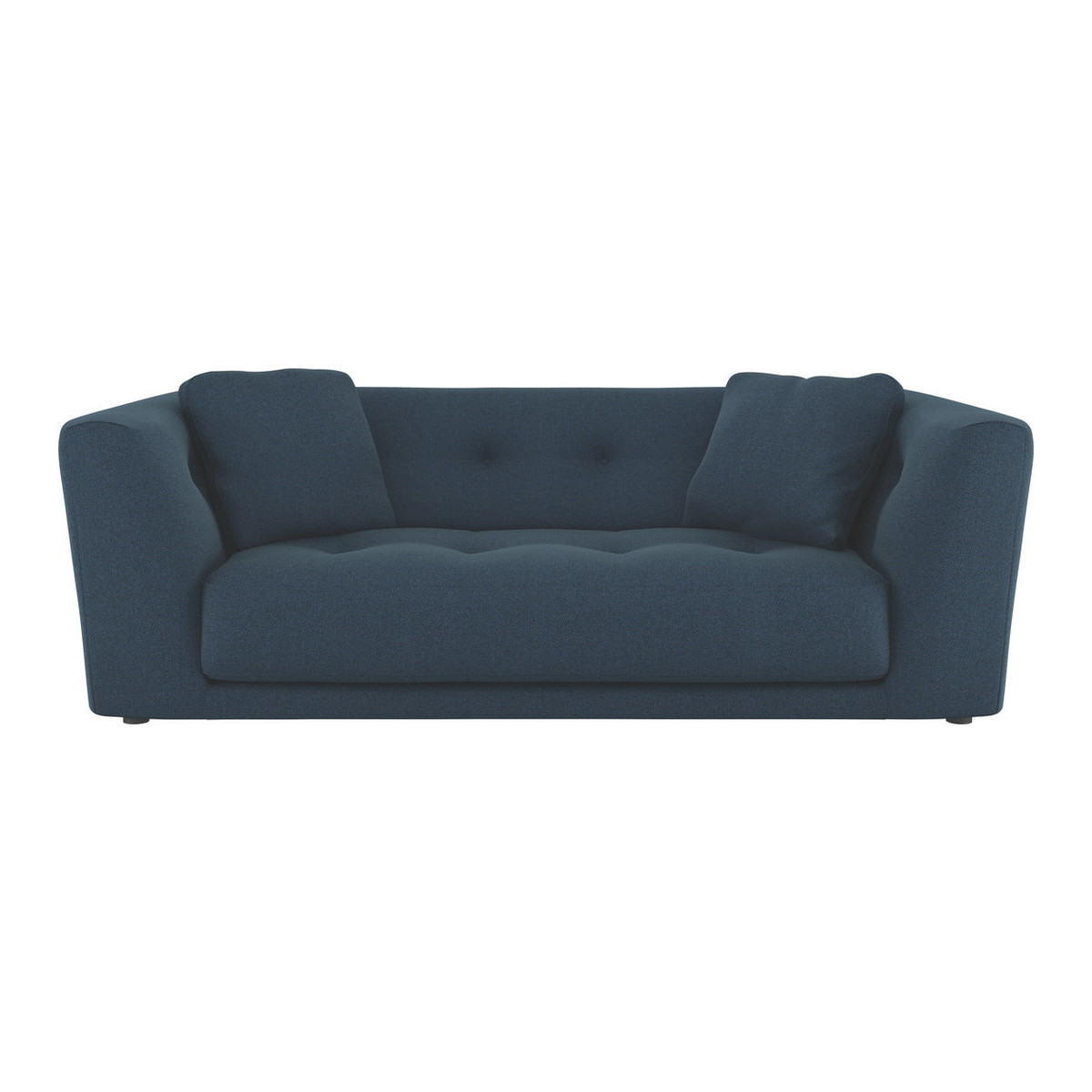 Forde Navy Blue Herringbone Wool Mix 4 Seat Sofa, Navy – image 1