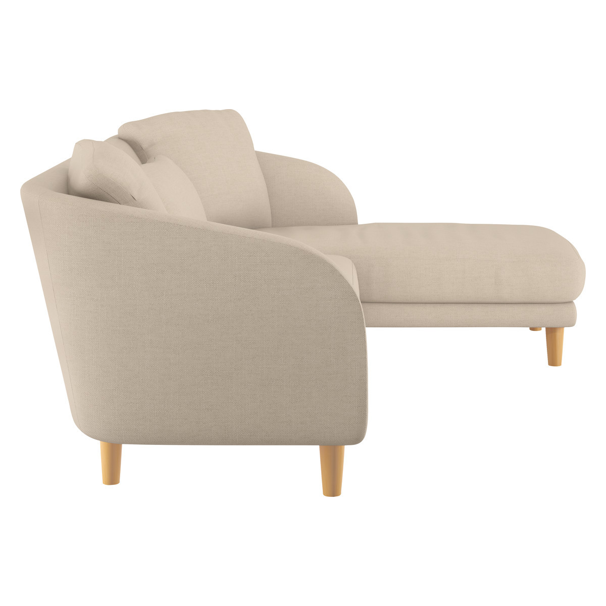 Colby Natural Italian Woven FaBric Right Arm Chaise Sofa, Natural – image 4