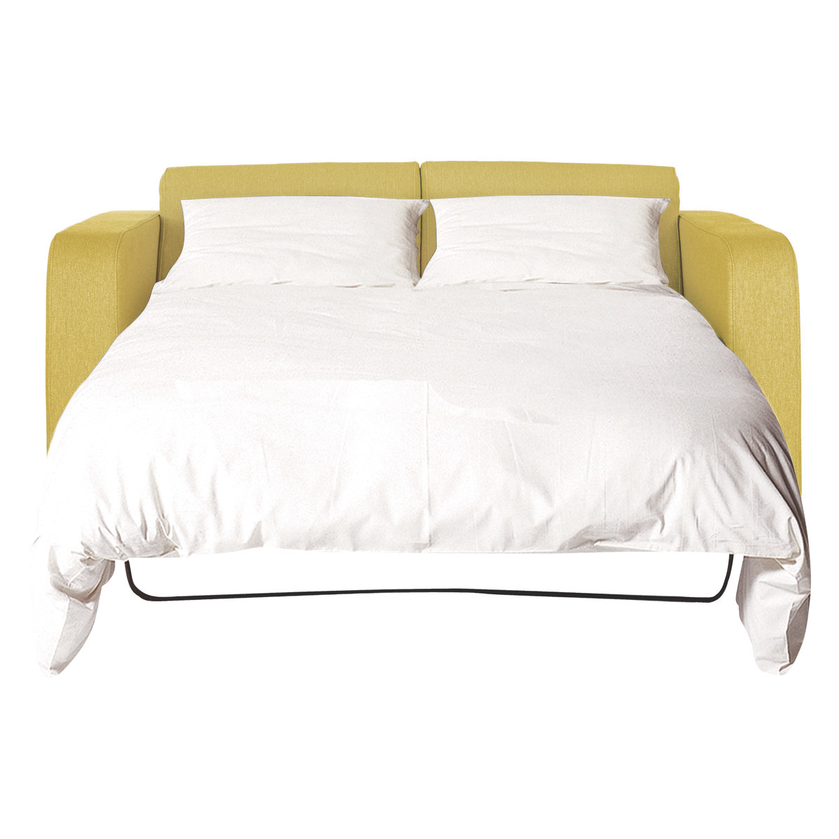 Porto Yellow FaBric 2 Seater Sofa Bed, Saffron Yellow – image 3