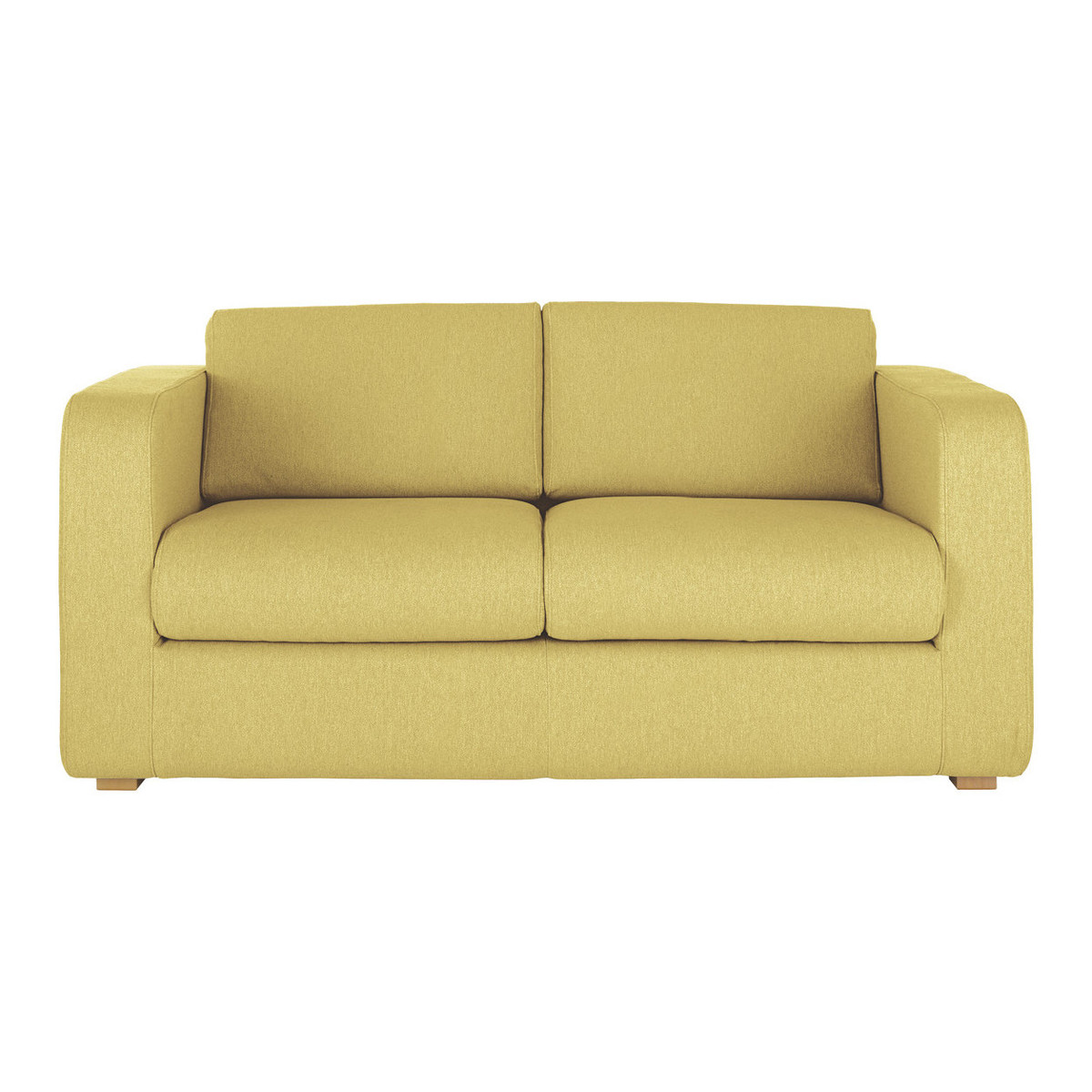 Porto Yellow FaBric 2 Seater Sofa Bed, Saffron Yellow – image 1