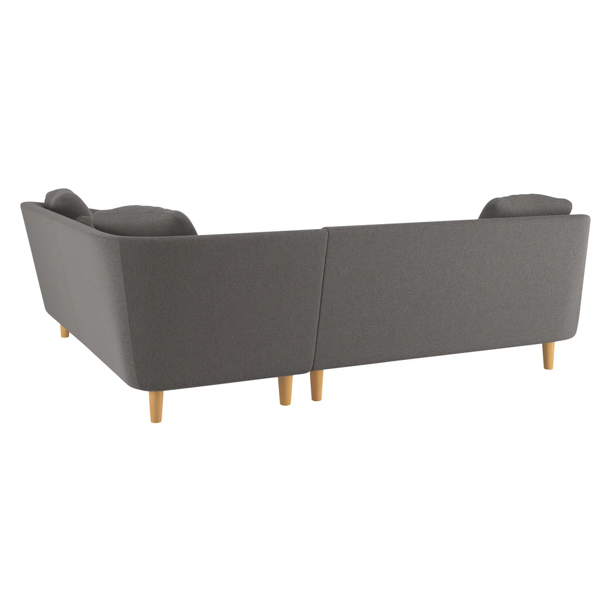 Colby Charcoal Grey Wool Herringbone Left-Arm Corner Sofa, Charcoal – image 5