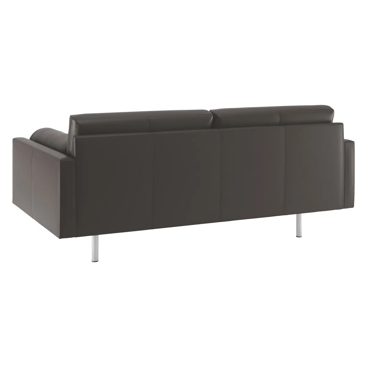 Spencer Brown Leather 2 Seater Sofa, Metal Legs, Brown – image 5