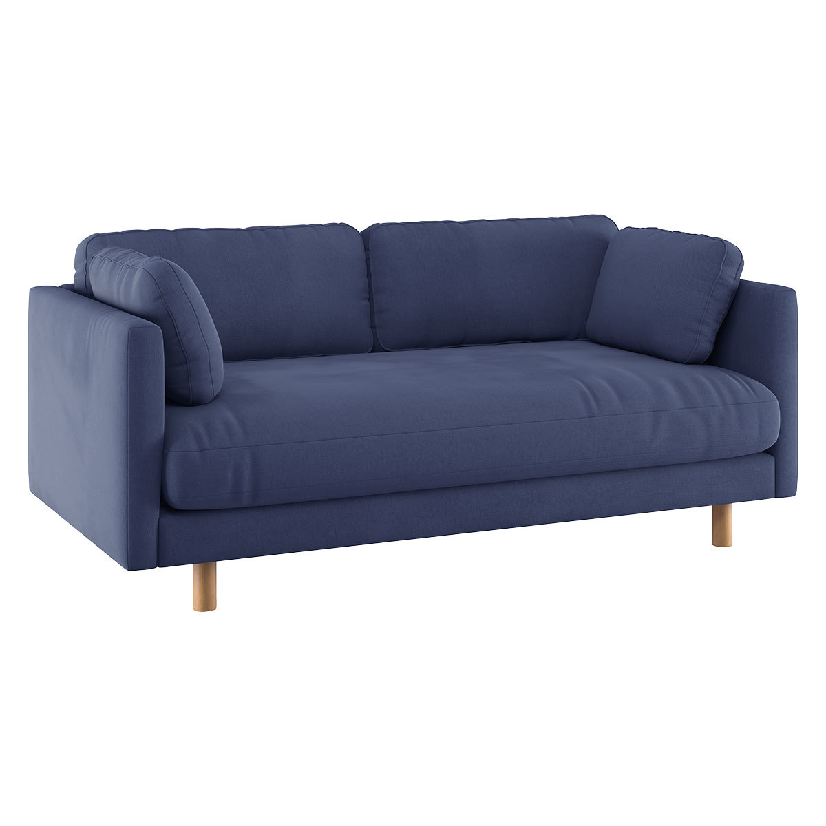 Mori Blue Cotton Blend 2 Seater Sofa, Blue – image 3