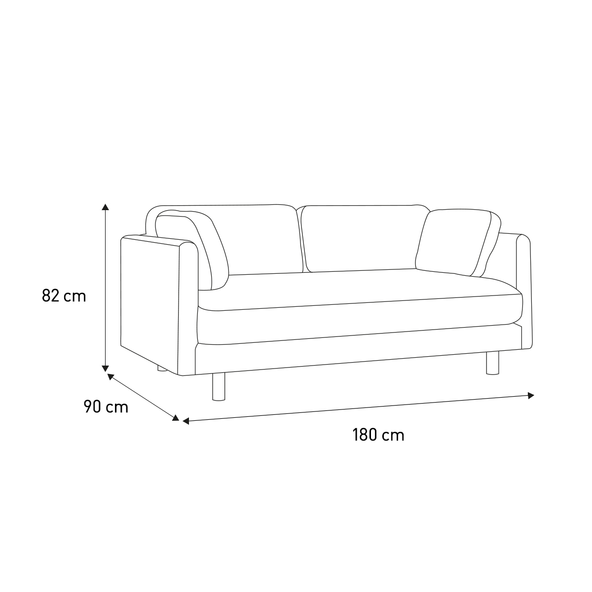 Mori Blue Cotton Blend 2 Seater Sofa, Blue – image 7