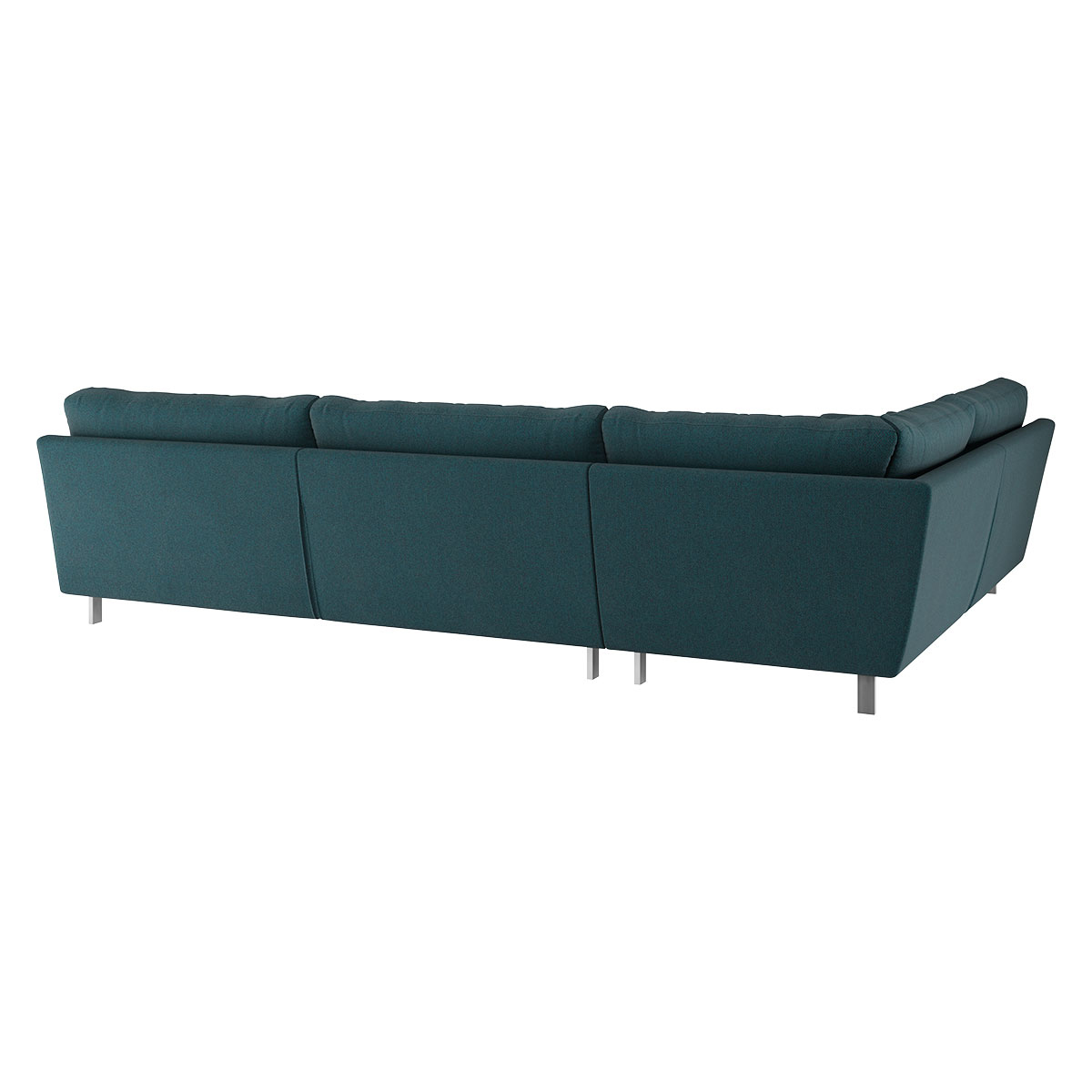 Cuscino Teal Green Wool Herringbone Right-Arm Corner Sofa, Green – image 5