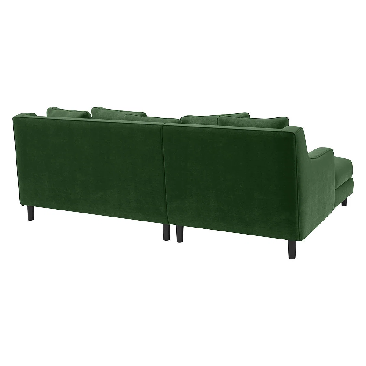 Swift Green Velvet Left Hand Chaise Sofa, Moss Green – image 5