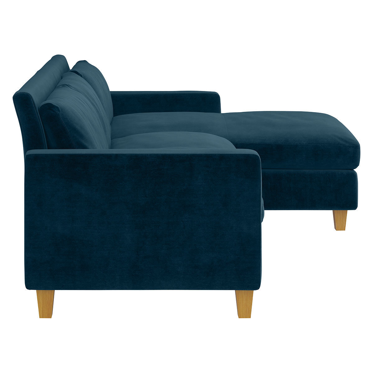 Chester Ink Blue 3 Seater Chaise Sofa, Blue – image 4