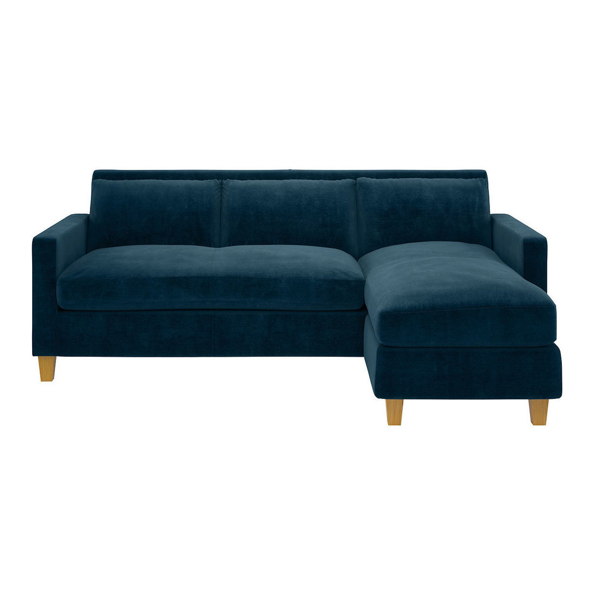 Chester Ink Blue 3 Seater Chaise Sofa, Blue – image 1