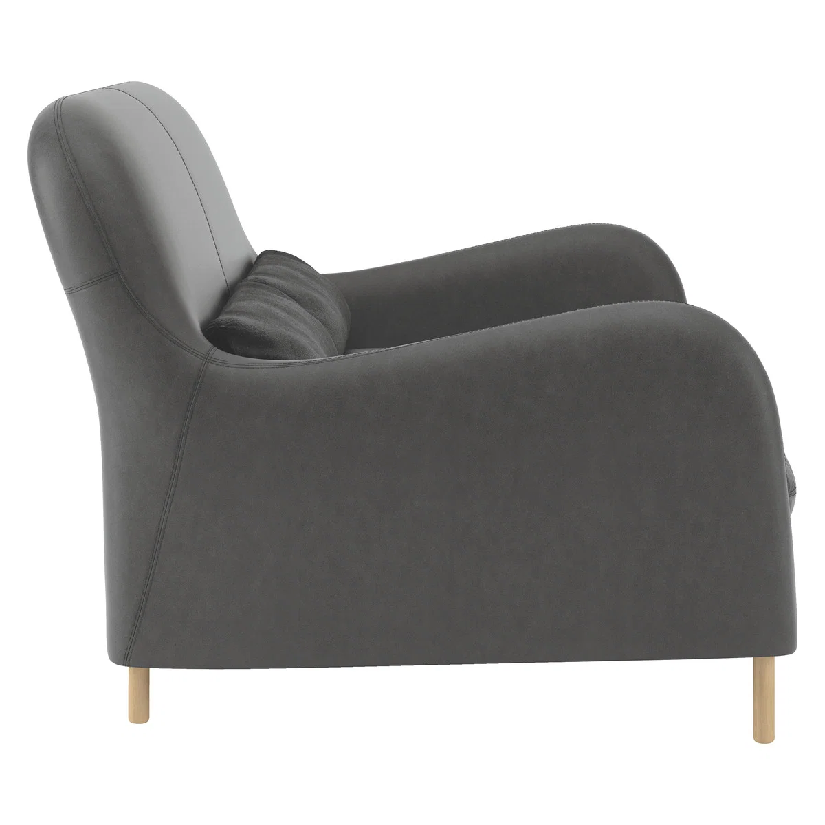 Smithfield Grey Luxury Leather 2 Seater Sofa, Grey – image 3