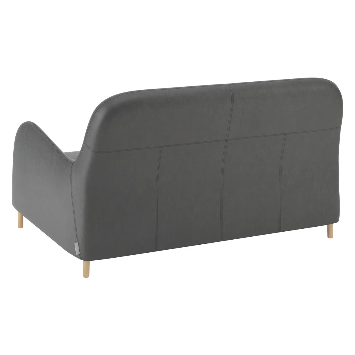 Smithfield Grey Luxury Leather 2 Seater Sofa, Grey – image 4
