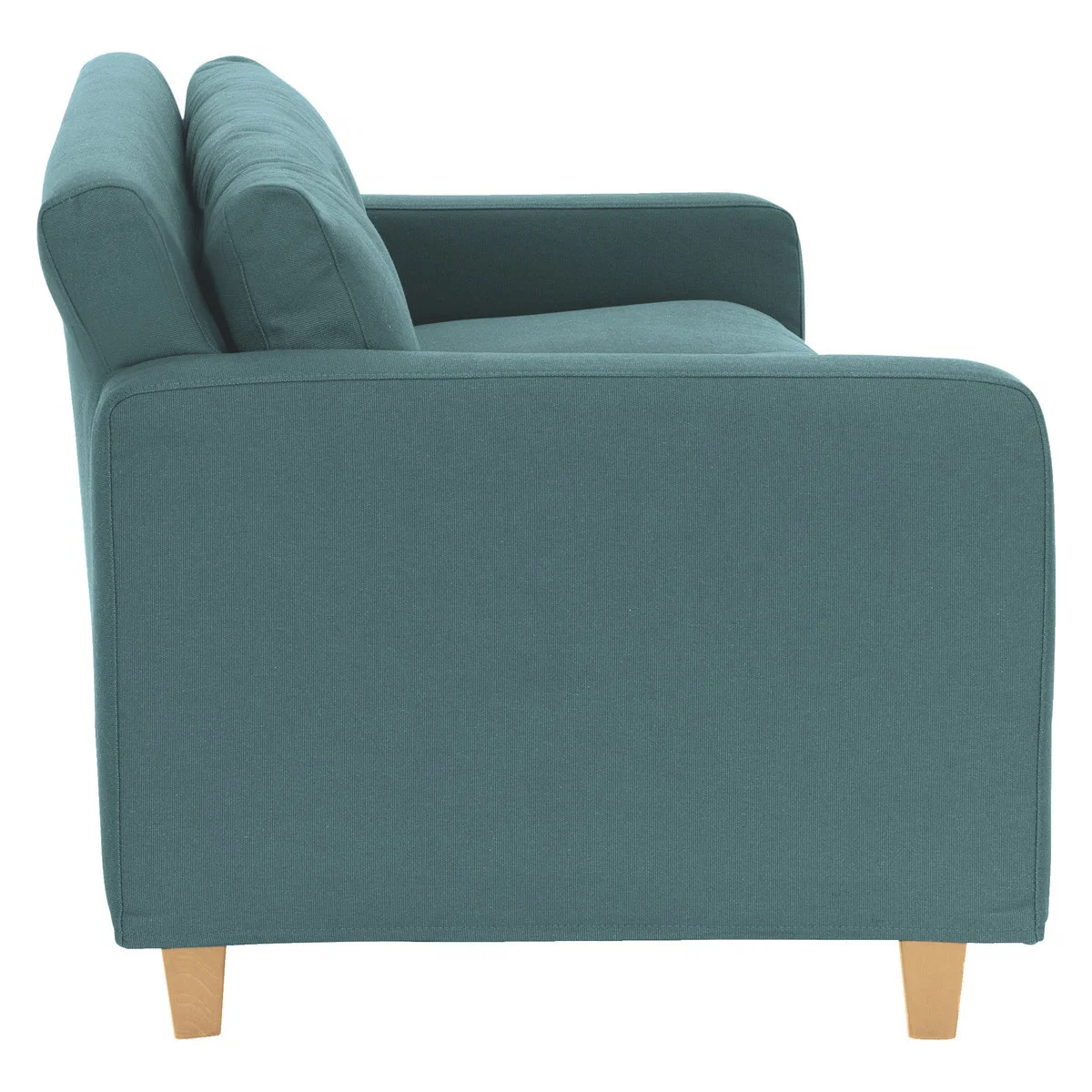Chester Teal Blue FaBric Compact Sofa, Blue – image 4