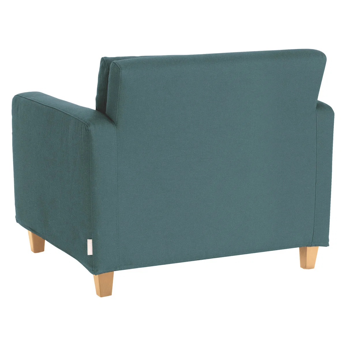Chester Teal Blue FaBric Compact Sofa, Blue – image 5