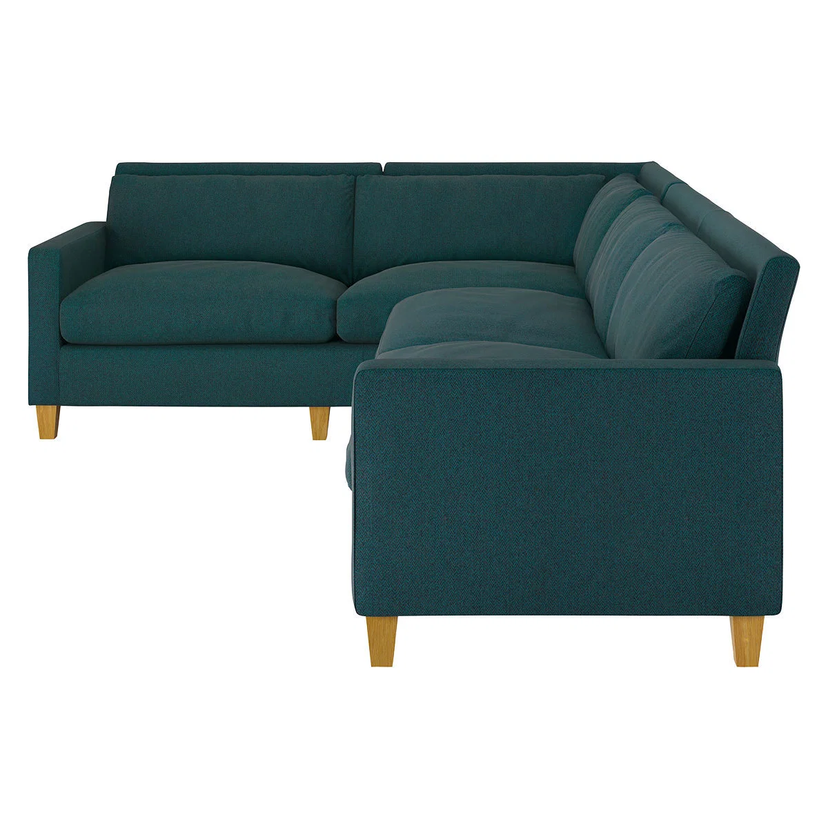 Chester Teal Green Herringbone Wool Mix Right-Arm Corner Sofa, Green – image 3