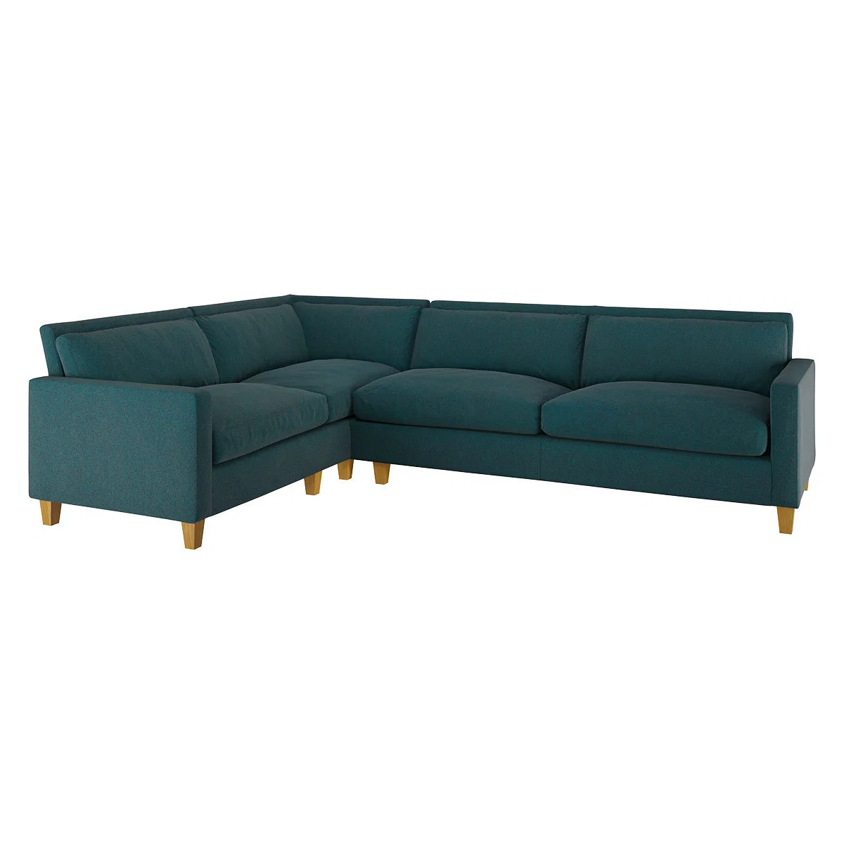 Chester Teal Green Herringbone Wool Mix Right-Arm Corner Sofa, Green – image 4
